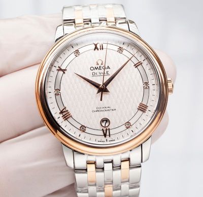 Omega De Ville Series 39.5mm for men 32.7mm for women 8215 Movement Rose Gold Bezel Couple Watch